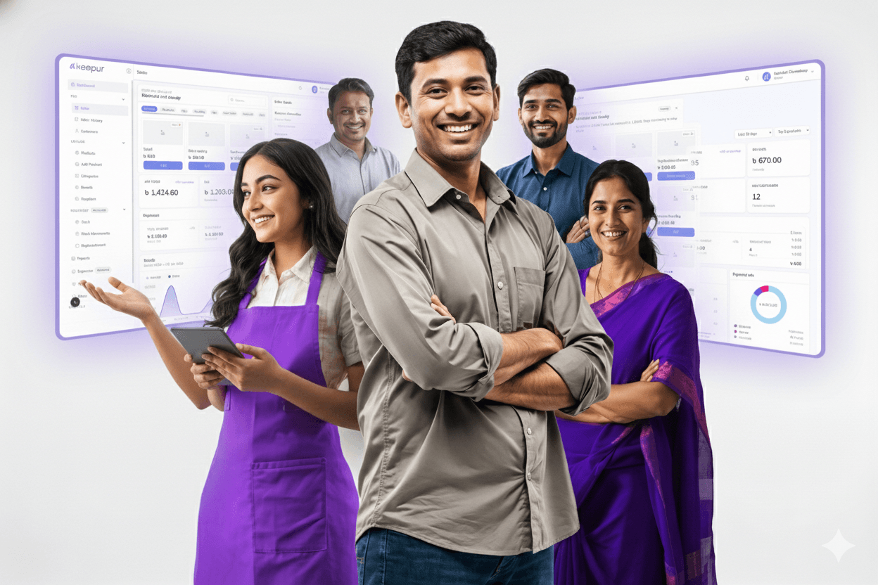 Keepur marketing interface for retail customer engagement workflows.